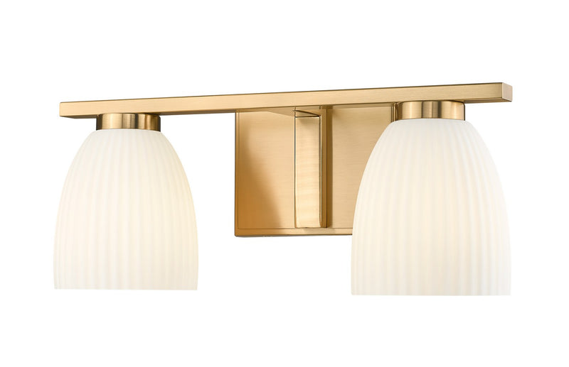 Z-Lite 7518-2V-MGLD Two Light Vanity, Modern Gold