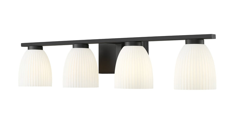 Z-Lite 7518-4V-MB Four Light Vanity, Matte Black