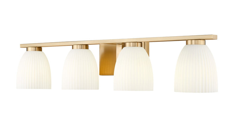 Z-Lite 7518-4V-MGLD Four Light Vanity, Modern Gold