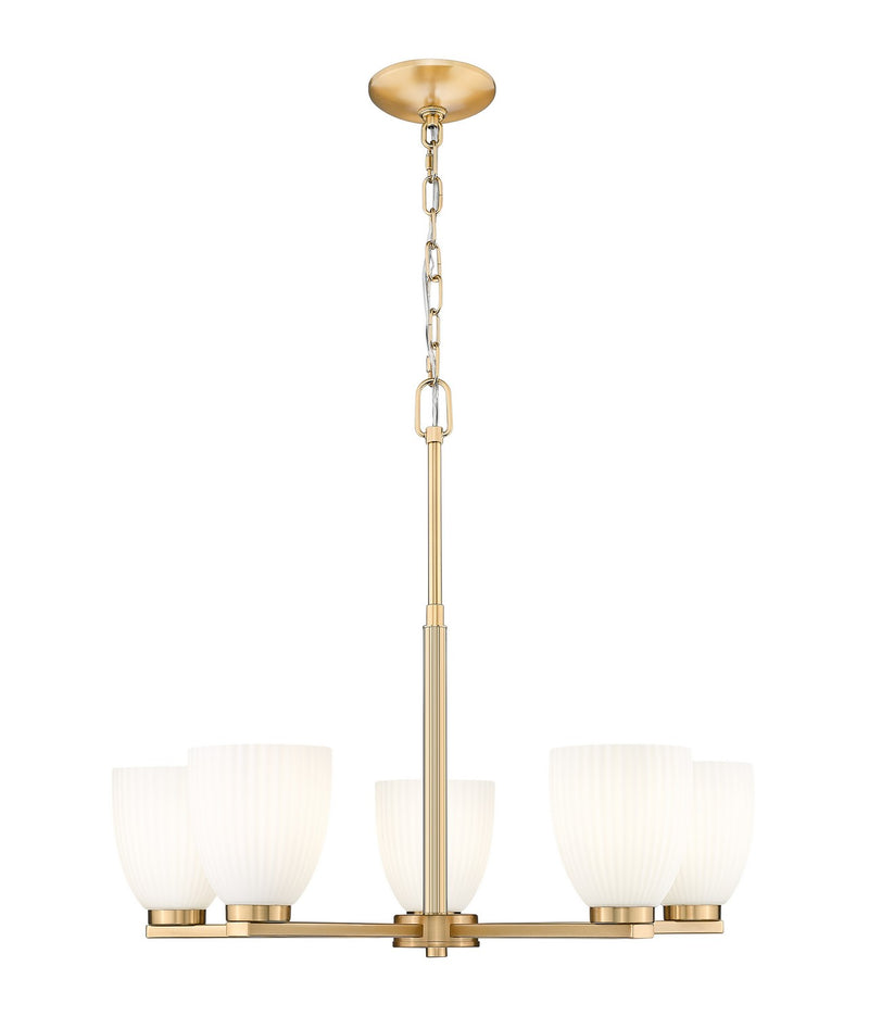 Z-Lite 7518-5MGLD Five Light Chandelier, Modern Gold