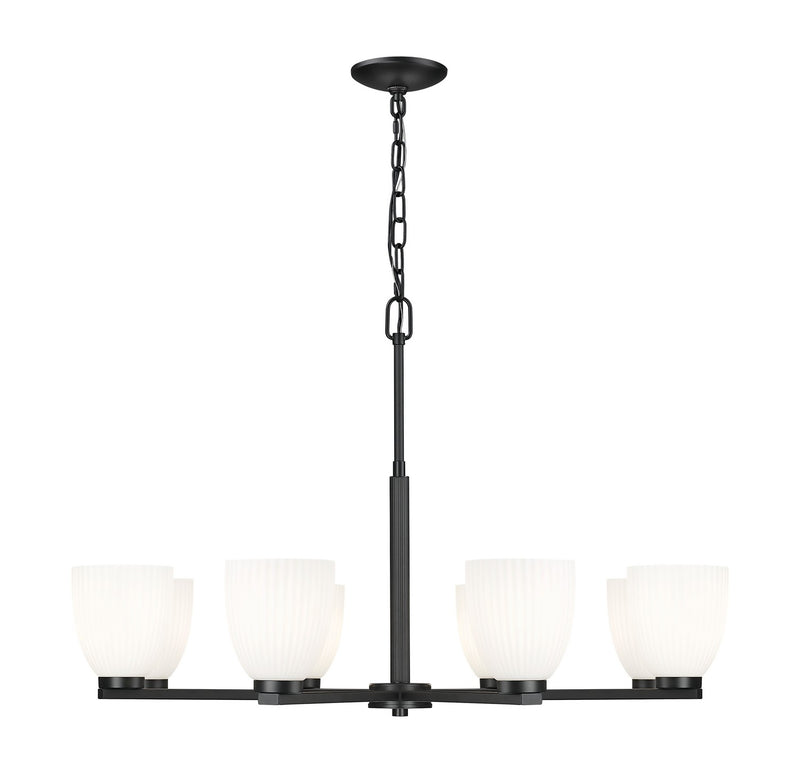 Z-Lite 7518-8MB Eight Light Chandelier, Matte Black