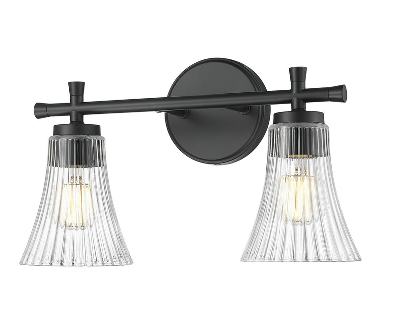 Z-Lite 7519-2V-MB Two Light Vanity, Matte Black