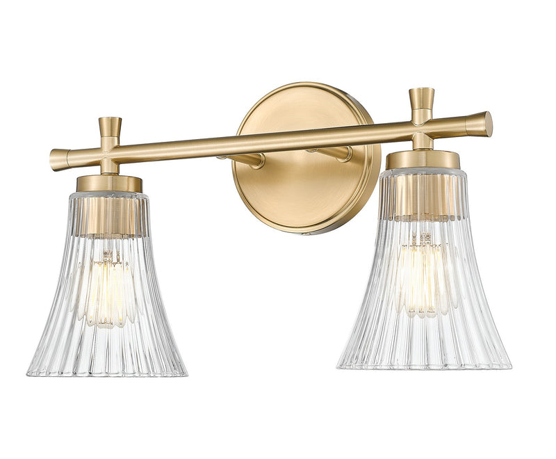 Z-Lite 7519-2V-MGLD Two Light Vanity, Modern Gold