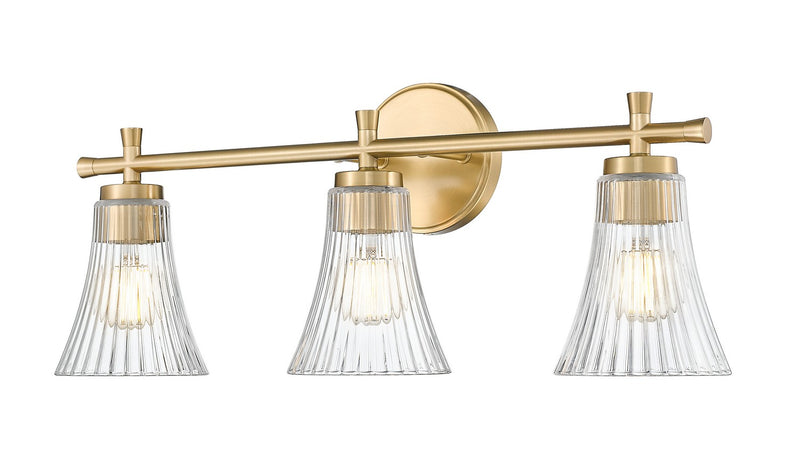 Z-Lite 7519-3V-MGLD Three Light Vanity, Modern Gold