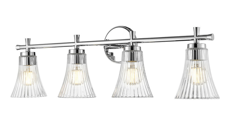 Z-Lite 7519-4V-CH Four Light Vanity, Chrome