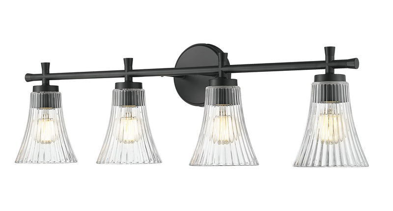 Z-Lite 7519-4V-MB Four Light Vanity, Matte Black
