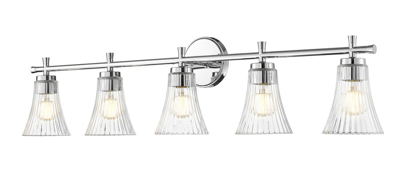 Z-Lite 7519-5V-CH Five Light Vanity, Chrome
