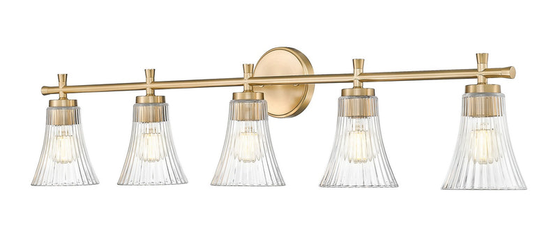 Z-Lite 7519-5V-MGLD Five Light Vanity, Modern Gold
