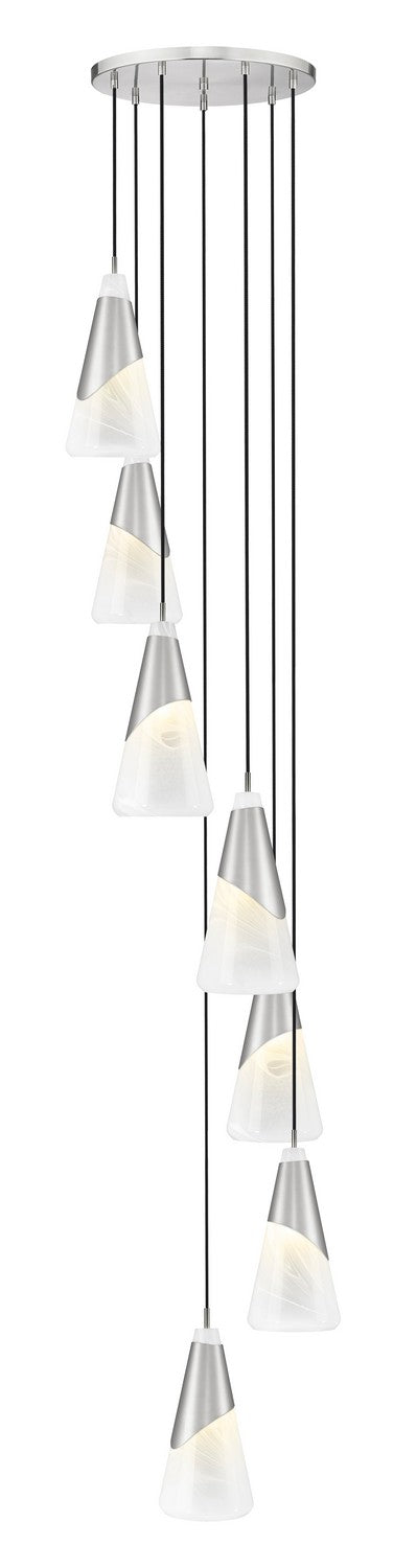 Z-Lite 828P7-7R-BN Seven Light Chandelier, Brushed Nickel