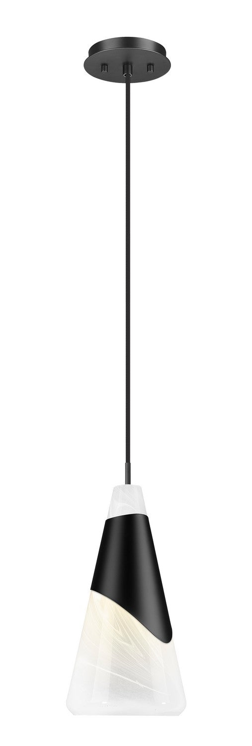 Z-Lite 828P7-MB One Light Pendant, Matte Black