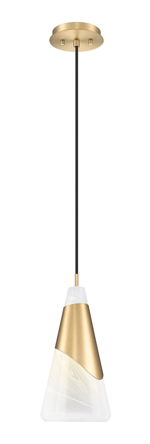 Z-Lite 828P7-MGLD One Light Pendant, Modern Gold