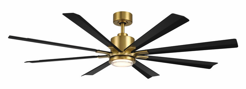 Modern Forms Fans FR-W2403-65L-SB/MB 65"Ceiling Fan, Soft Brass/Matte Black