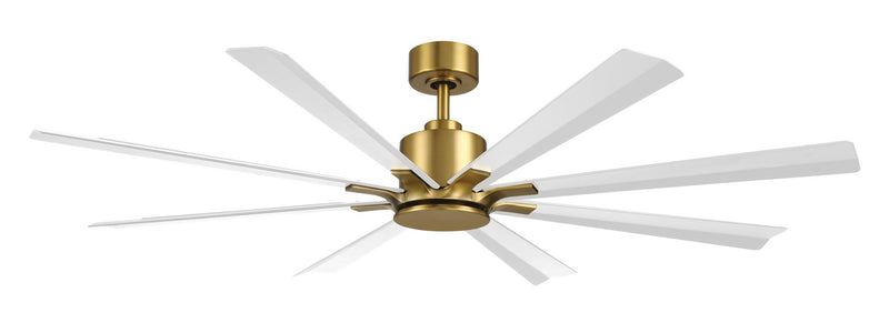 Modern Forms Fans FR-W2403-65-SB/MW 65"Ceiling Fan, Soft Brass/Matte White