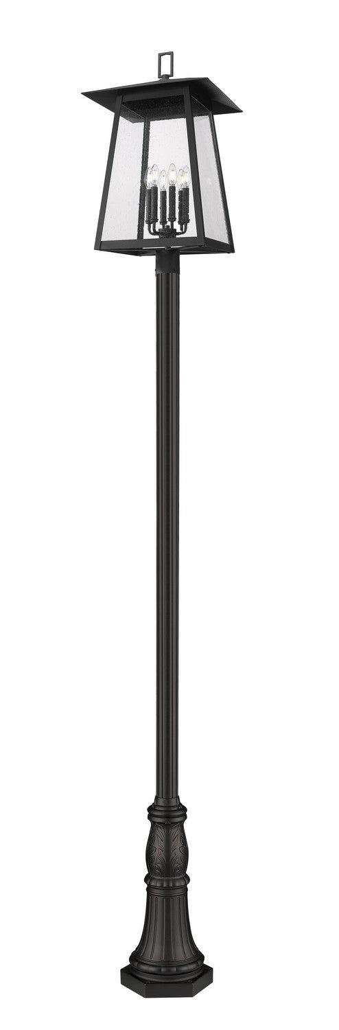 Z-Lite 5015PHXXLR-518P-BK Six Light Outdoor Post Mount, Black