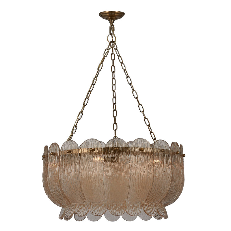 Kalco 523455WB Six Light Pendant, Winter Brass