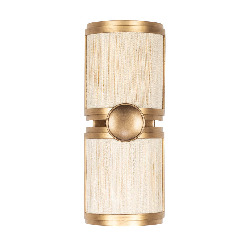 Kalco 526821PABMG Two Light Wall Sconce, Pearlized Antique Brass Modern Gold