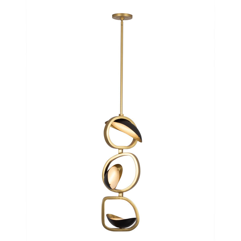 Kalco 527211BGZ LED Pendant, Brushed Gold/Satin Bronze