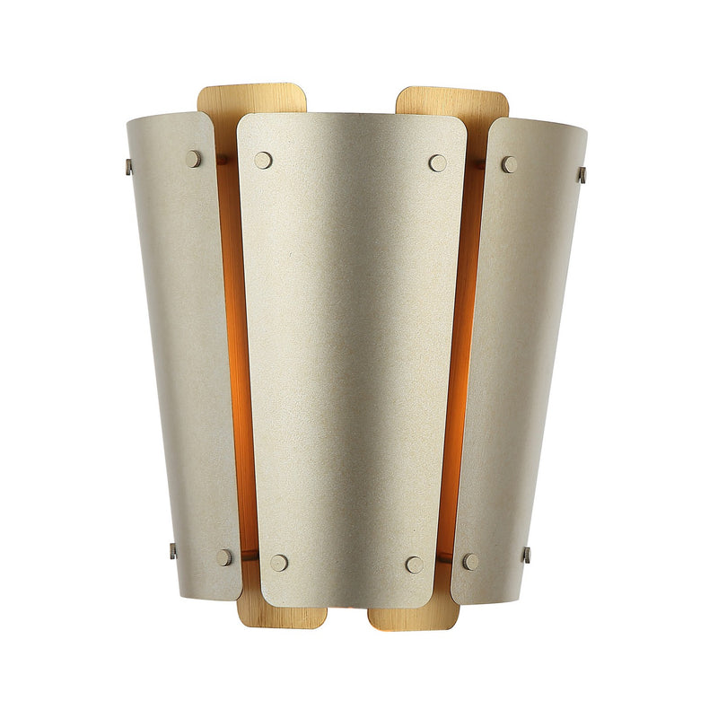 Varaluz 518W01SSBS One Light Wall Sconce, Sunwashed Silver/Brushed Sienna