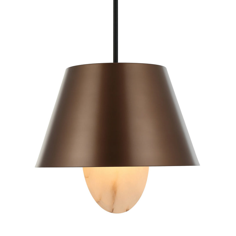 Varaluz 529P04BGMB Four Light Pendant, Brontourage/Matte Black