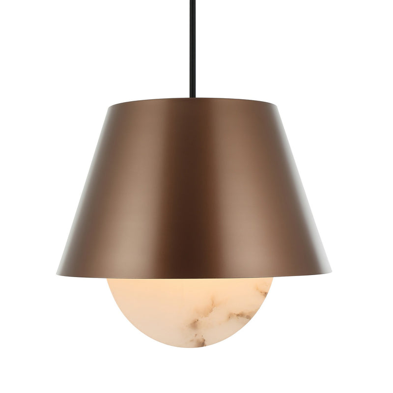 Varaluz 529P06BGMB Six Light Pendant, Brontourage/Matte Black