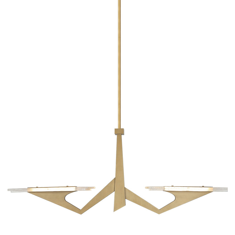 Varaluz 530N02BK LED Linear, Brass Kisser