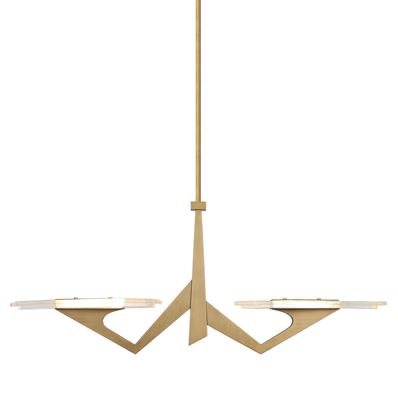 Varaluz 530N02LBK LED Linear, Brass Kisser