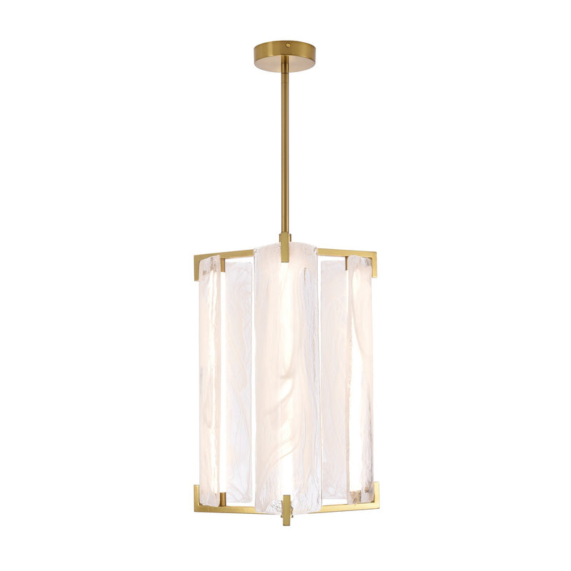 Varaluz 531P03SB LED Pendant, Satin Brass