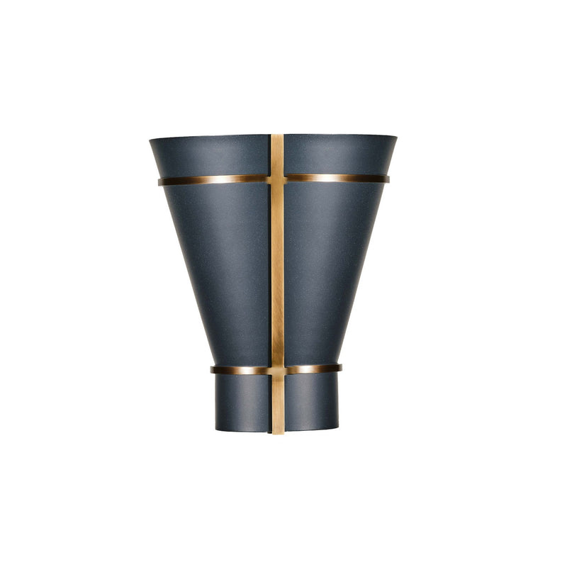 Varaluz 536W01ZNCBRZ One Light Wall Sconce, Blackened Zinc/Heritage Bronze