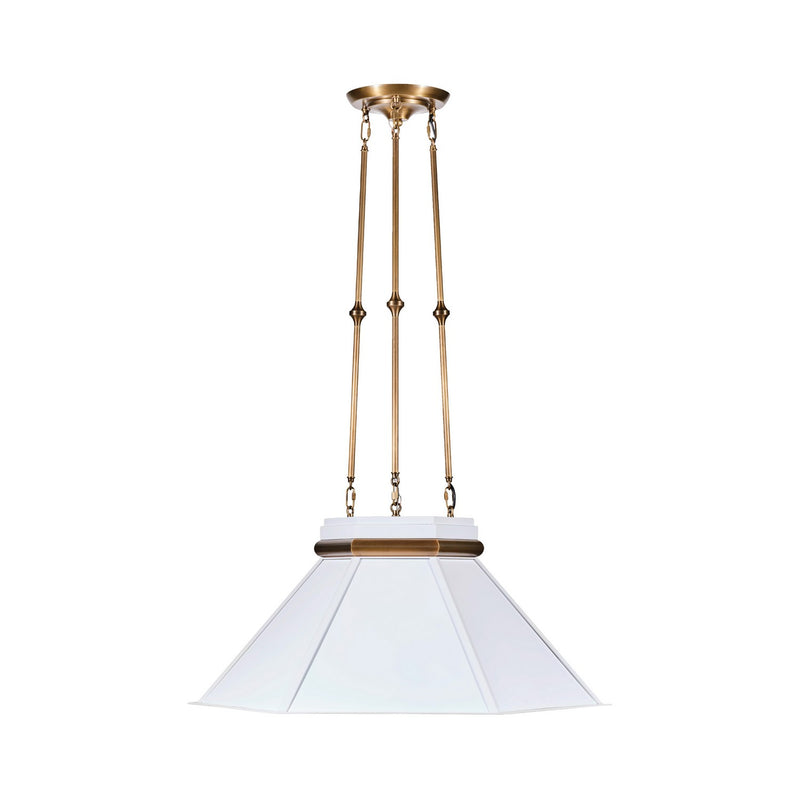 Varaluz 540P01BWHTBRZ One Light Pendant, Heritage White/Heritage Bronze