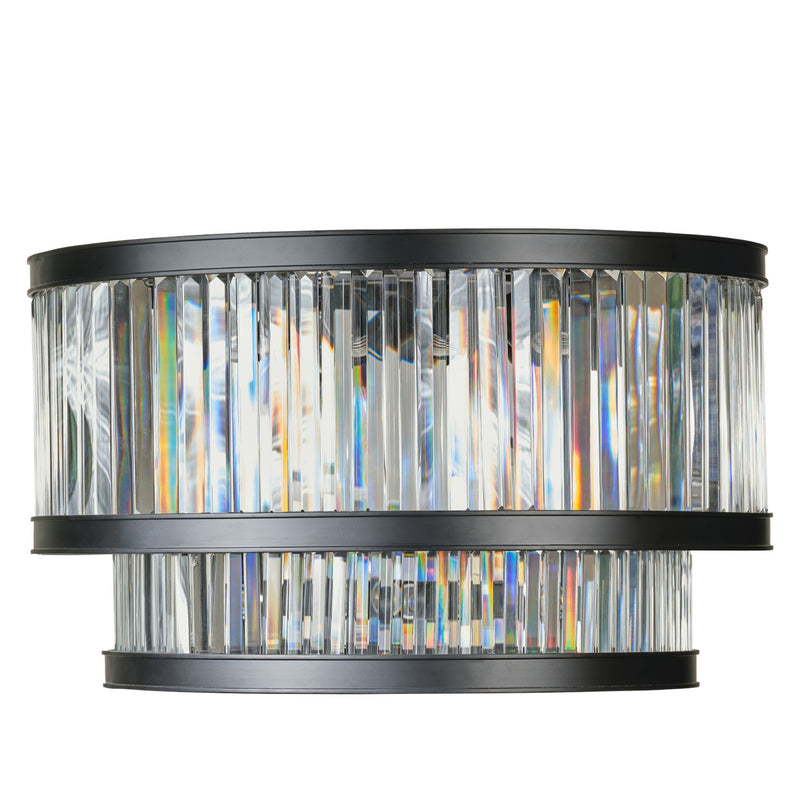 Varaluz 546W02BLK Two Light Wall Sconce, Heritage Black
