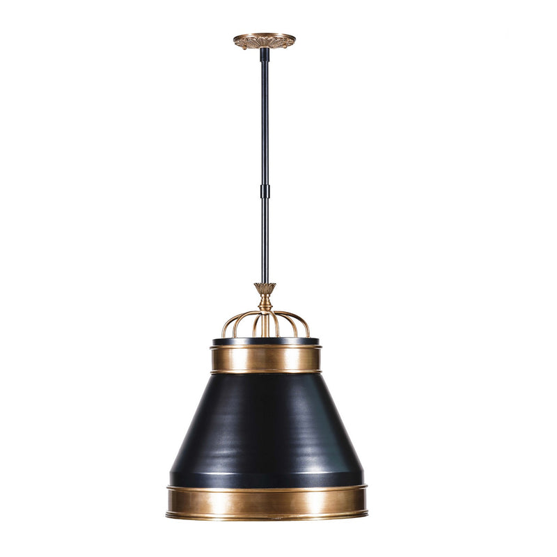 Varaluz 549P01MBLKBRZ One Light Pendant, Heritage Black/Heritage Bronze