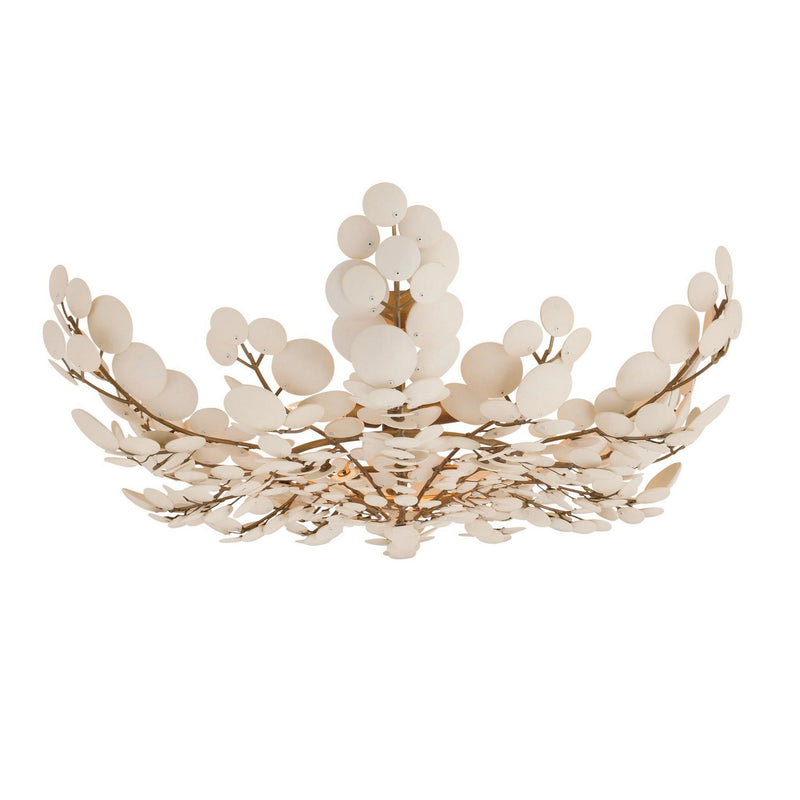 Arteriors DFS02 Three Light Flush Mount, Ivory