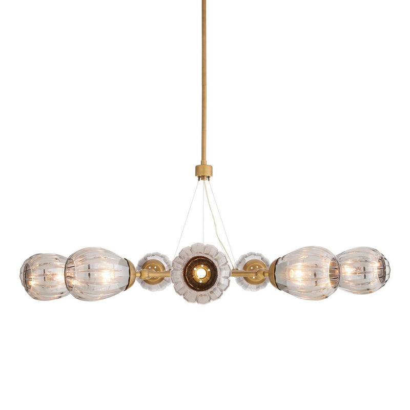 Arteriors DLC38 Nine Light Chandelier, Smoke Luster