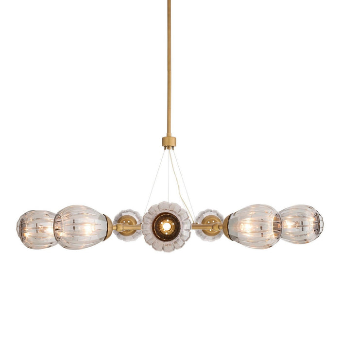 Arteriors DLC38 Nine Light Chandelier, Smoke Luster