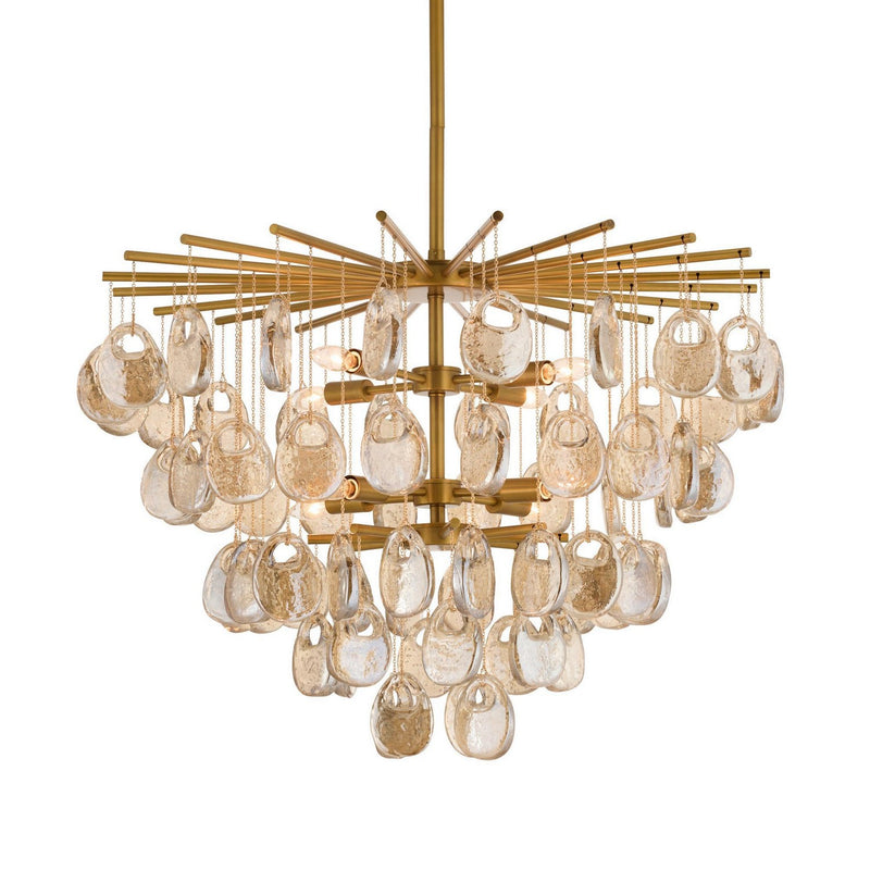 Arteriors DMC33 Eight Light Chandelier, Amber