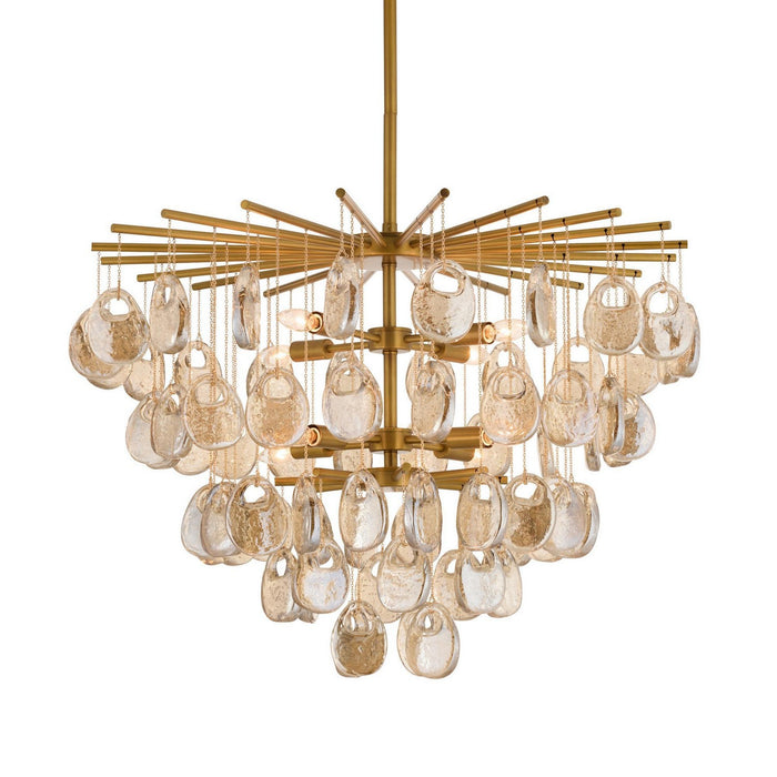 Arteriors DMC33 Eight Light Chandelier, Amber