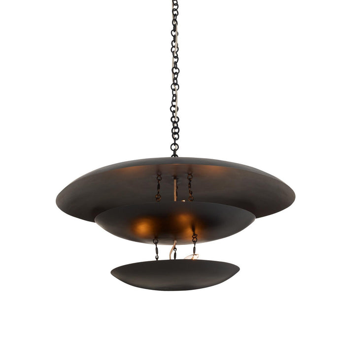Arteriors DMI25 Six Light Chandelier, Blackened Iron