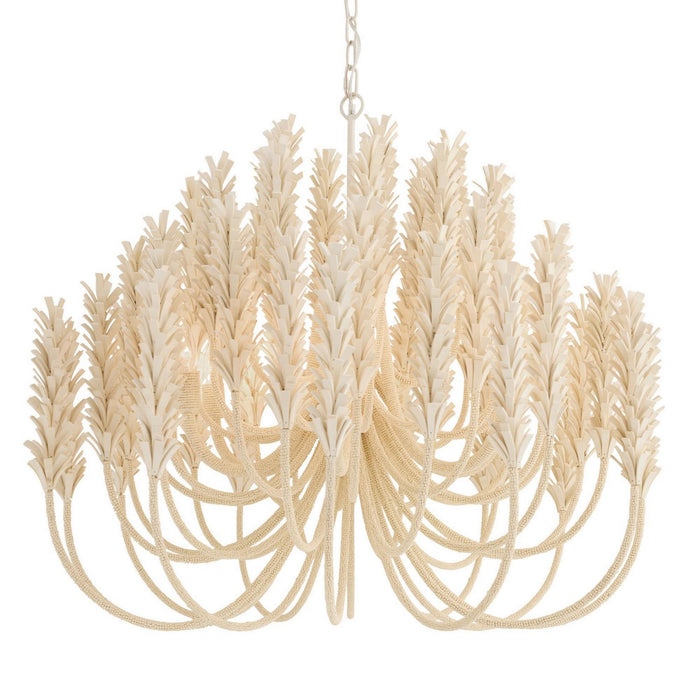 Arteriors DMS20 Six Light Chandelier, Ivory