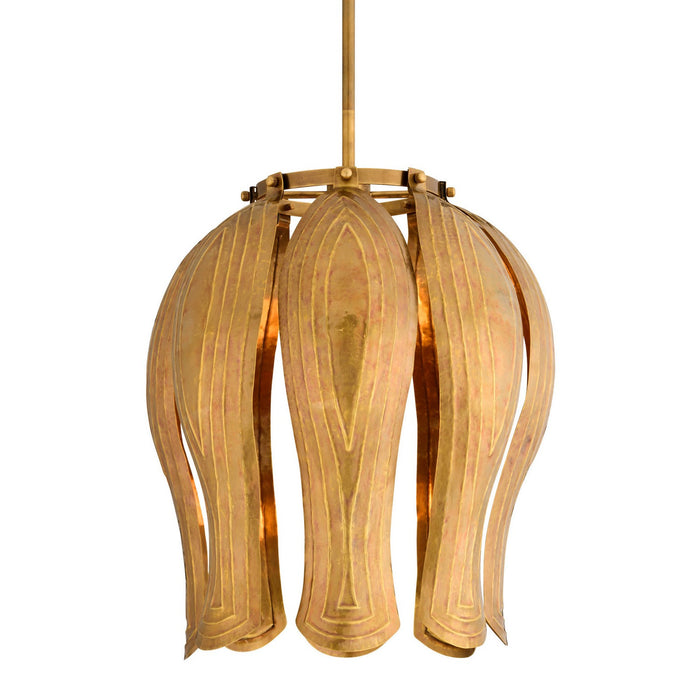 Arteriors DSI11 One Light Pendant, Vintage Brass