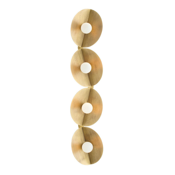 Arteriors DWC69 Four Light Wall Sconce, Antique Brass