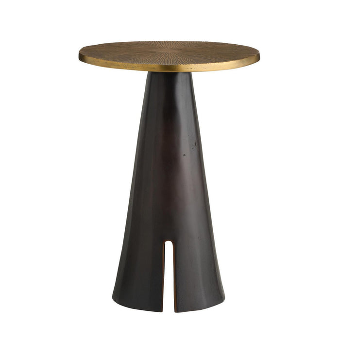 Arteriors FAI23 Accent Table, Antique Brass