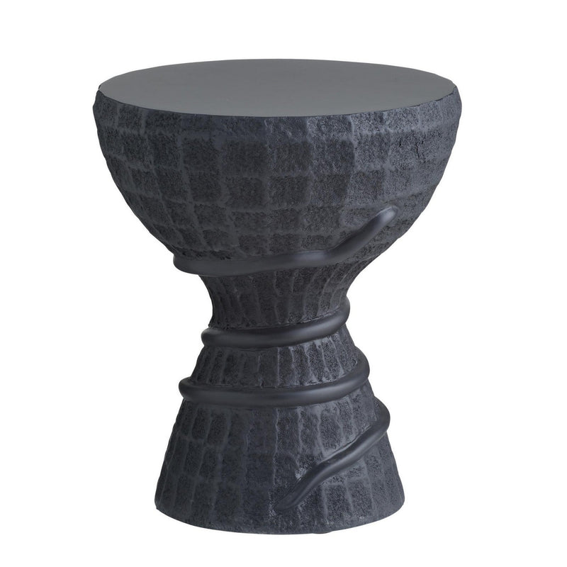Arteriors FAS15 Outdoor Accent Table, Black Volcanic Ash
