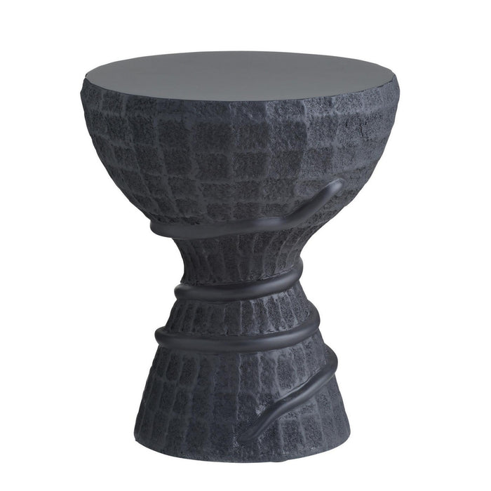 Arteriors FAS15 Outdoor Accent Table, Black Volcanic Ash