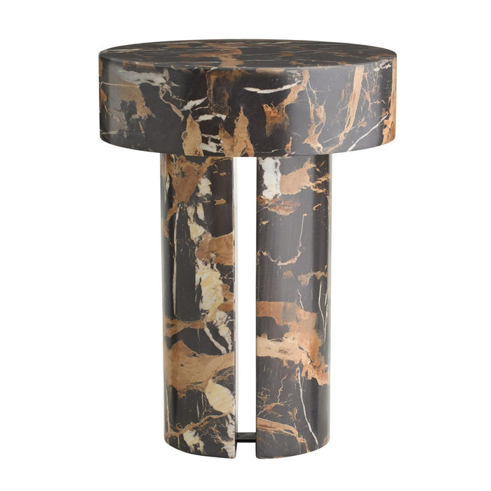 Arteriors FES16 End Table, Espresso & White