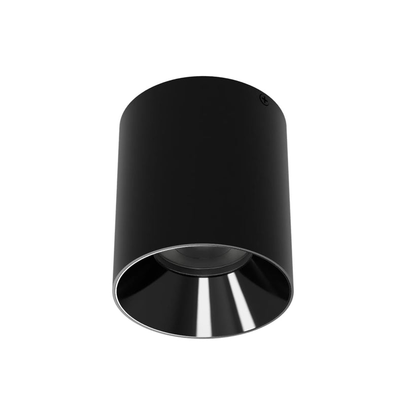 W.A.C. Lighting C4RL-NCS-BKBK LED Flush Mount, Black/Black
