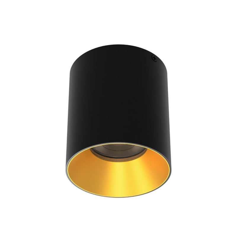 W.A.C. Lighting C4RL-NCS-BKGL LED Flush Mount, Black/Gold
