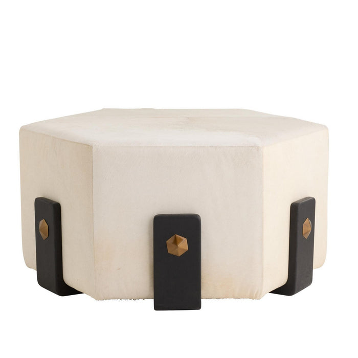 Arteriors FOI13 Ottoman, White