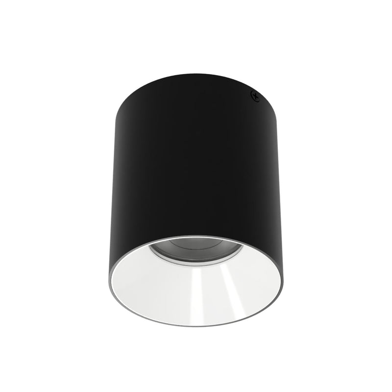 W.A.C. Lighting C4RL-NCS-BKWT LED Flush Mount, Black/White