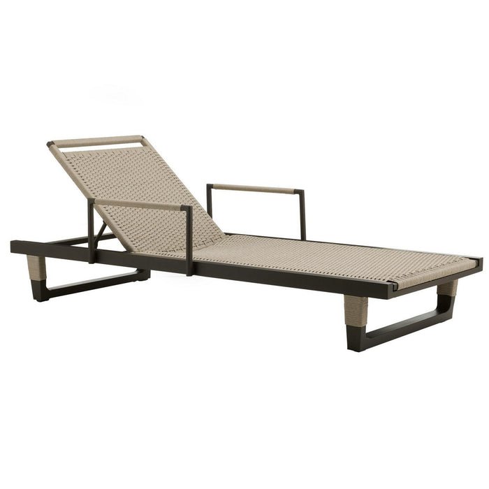 Arteriors FTS03 Outdoor Chaise, Armed, Buff