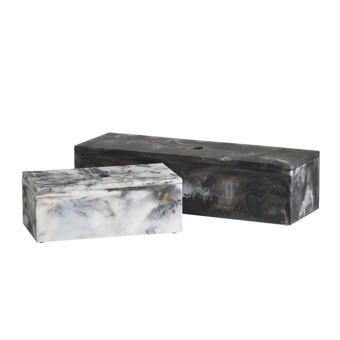 Arteriors ARS07 Boxes, Set of 2, Black & White